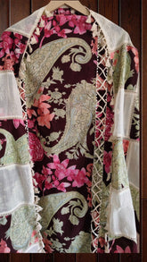 Pakistani PURE Cotton HAND WORK LACING UNSTITCHED SUIT